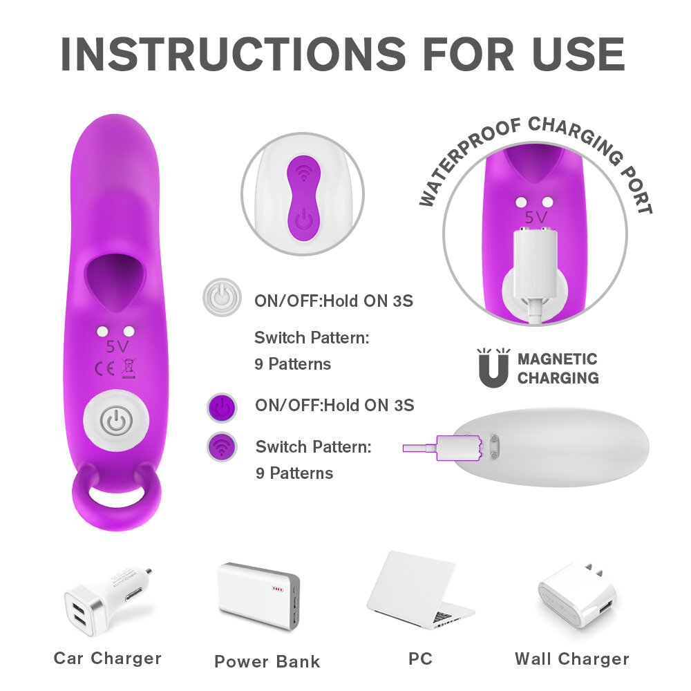 Vibrating Finger Sleeve Appeal Finger Vibrator - 