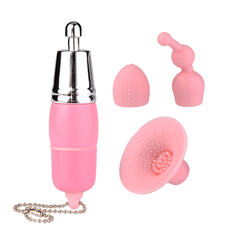 Mini 3 in 1 Vibrator Clitoris Stimulator Nipple Massage Masturbation Toy - 