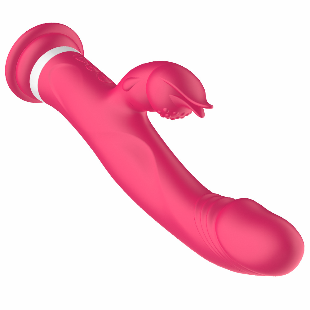 Heating Rabbit Dildo Vibrator With Suction Cup - 