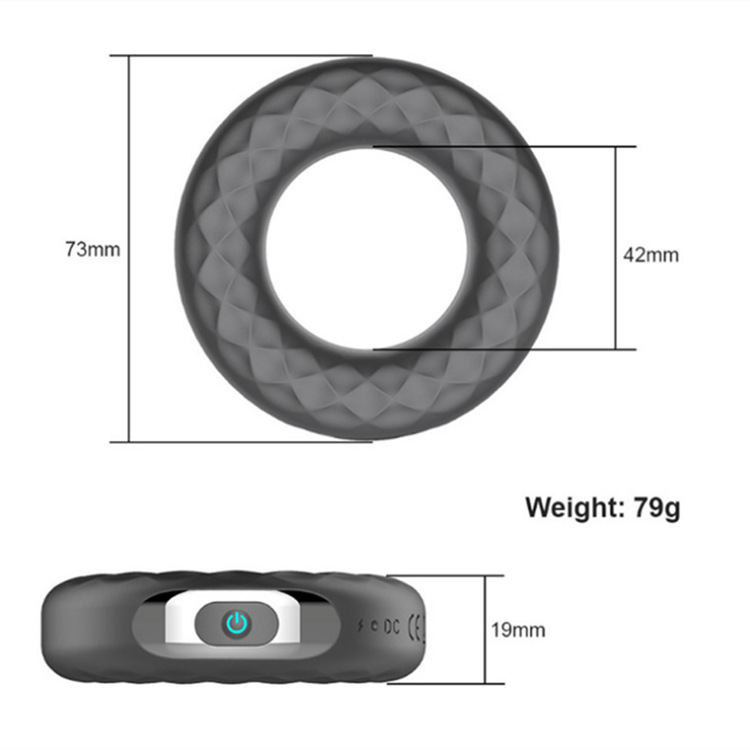 Vibration Ring Lock Essence Men's Penis Ring Doughnut Dual Wireless Remote Control Charging Egg Jumping Variety Adorable Hair Generation - 