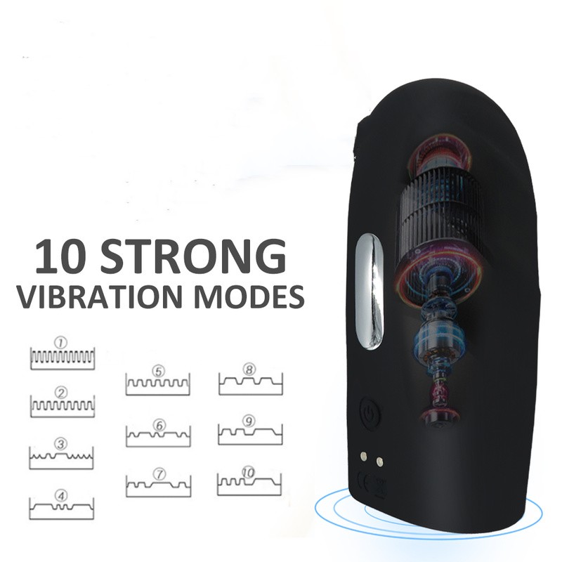 Penis Training Vibration Massage Aircraft Cup Man Sex Toy - 