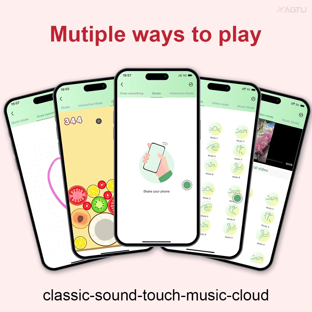 App Remote Control Dual-motor 10 Frequency Swan Vibrator With 3 Heads - 