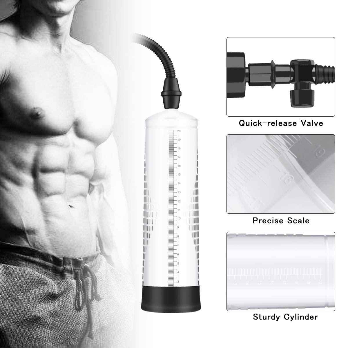 Vacuum Penis Pump ,Penis Massage & Stimulation Device with Male Stroker - 