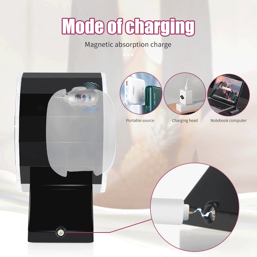 Handfree 2-in-1 Telescopic Vibrating Male Penis Trainer - 