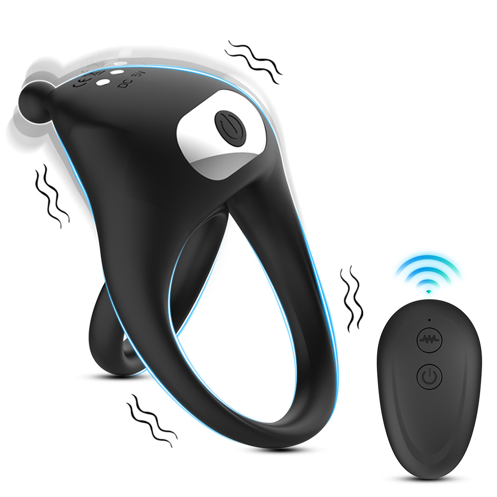 Wireless Remote Control Vibration Penis Ring & Clit Stimulator Sex Toy For Couples - 