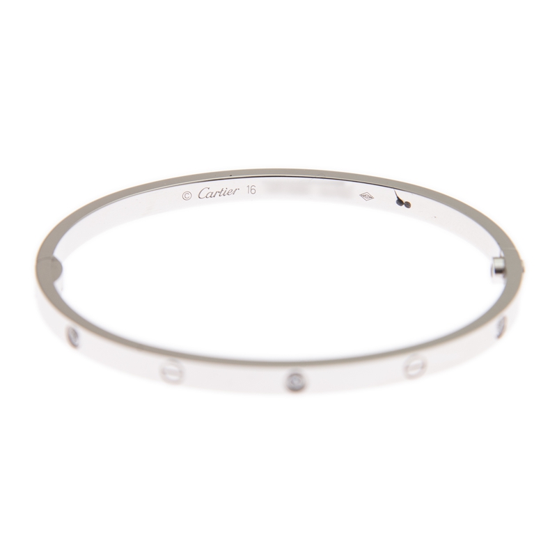 Replica NEW CARTIER LOVE BRACELET B6047716 18kt WHITE GOLD  SILVER