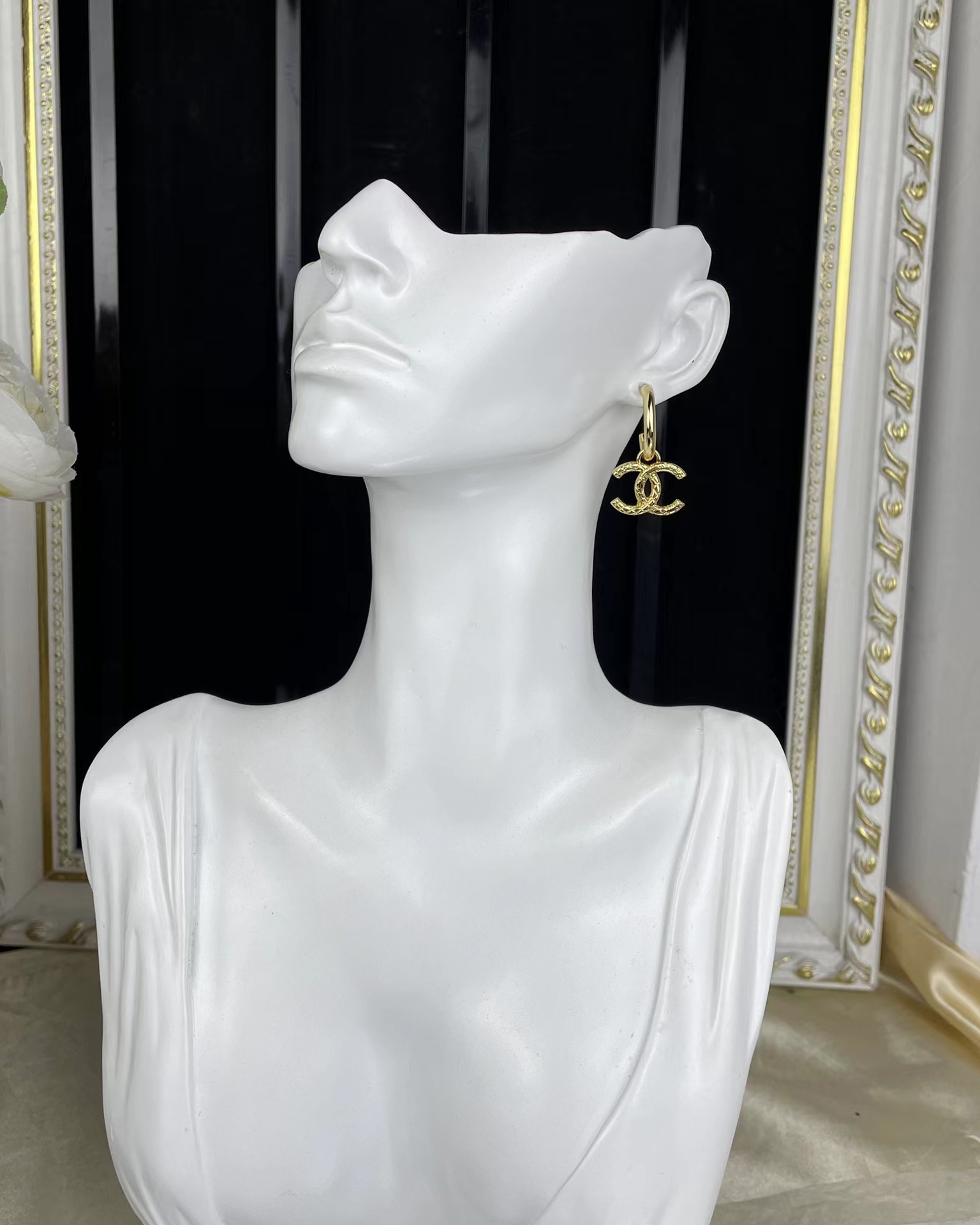 Replica Chanel Golden Double C Earrings