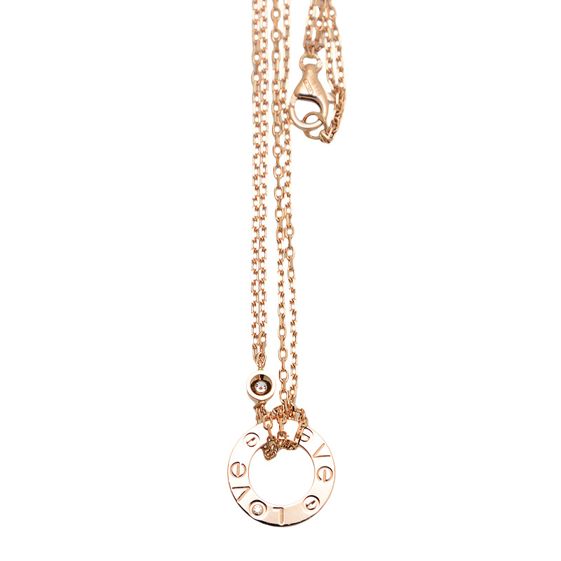 Replica NEW CARTIER LOVE NECKLACE B7224509 PINK GOLD 18kt ROSE GOLD
