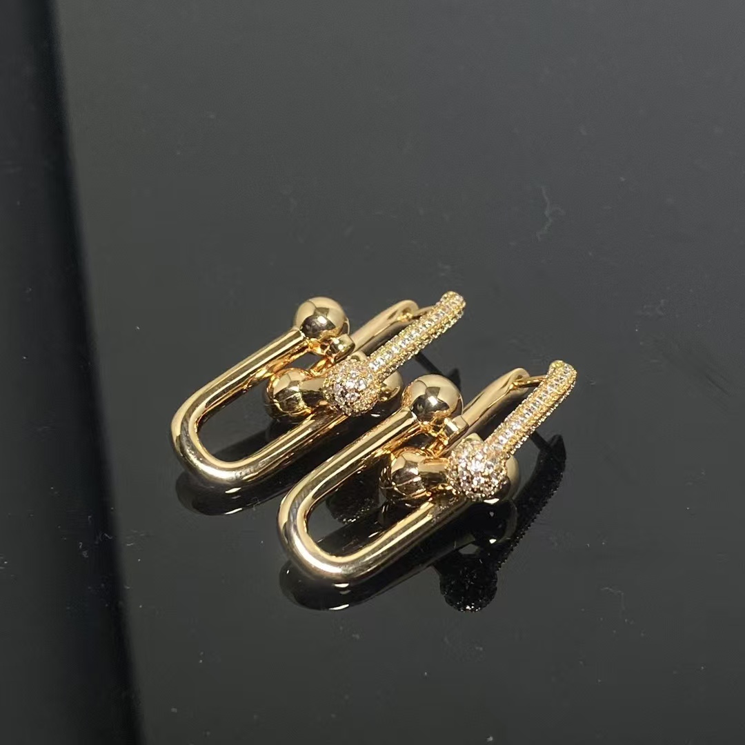 Replica Tiffany HardWear Link Earrings (with diamonds)