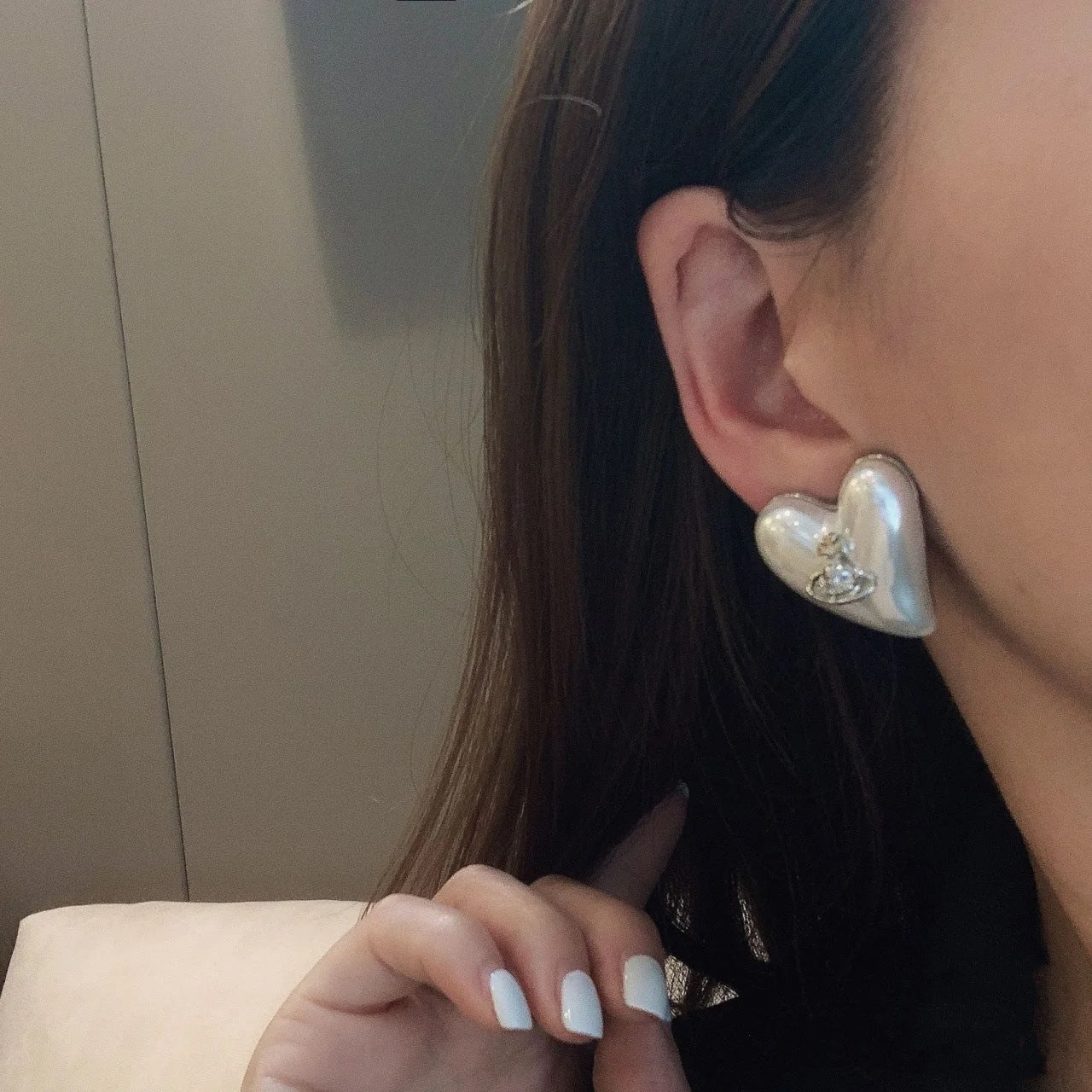 Replica Vivienne Westwood Heart Saturn Earrings