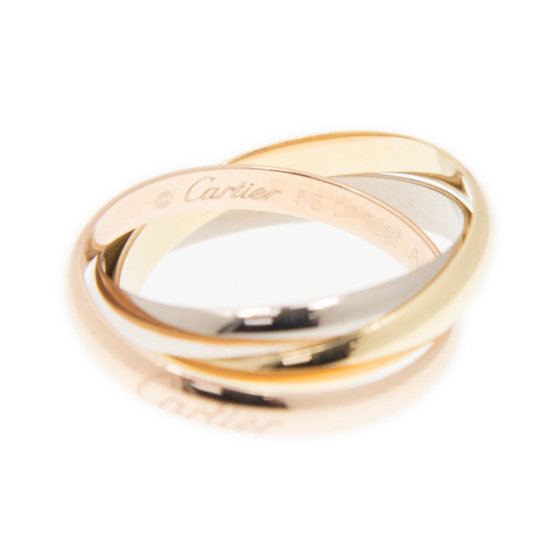 Replica NEW CARTIER TRINITY RING B4086156 18kt ROSE GOLD & WHITE GOLD & YELLOW GOLD GOLD/SLIVER