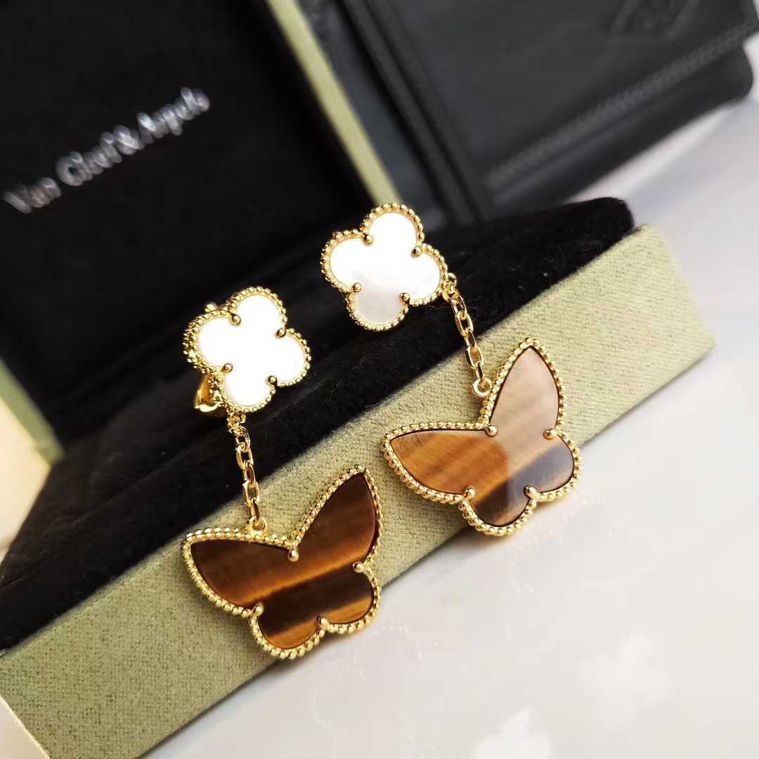 Replica Van Cleef & Arpels Lucky Alhambra Earrings, 2 Motifs