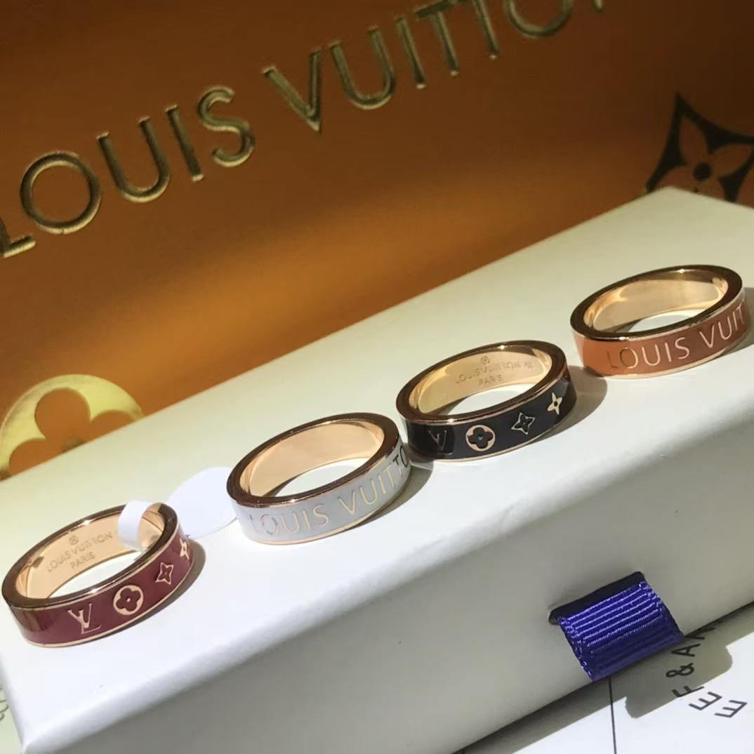 Replica Louis Vuitton Enamel Pattern Ring