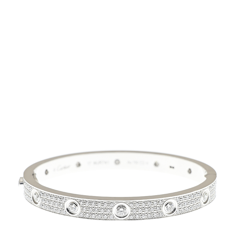Replica NEW CARTIER LOVE BRACELET N6033602 18kt WHITE GOLD & DIAMONDS  SILVER