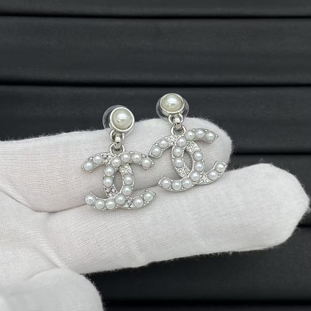 Replica Chanel Pearl Double C Earrings
