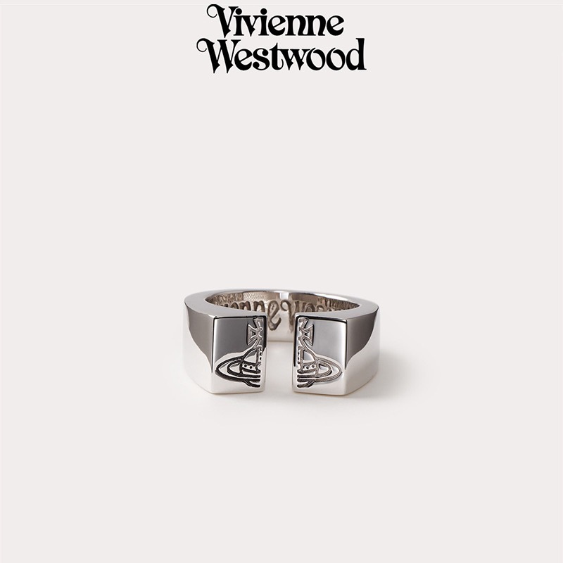 Replica Vivienne Westwood Punk Unisex Style Wide Band Stamped Saturn Couple Ring