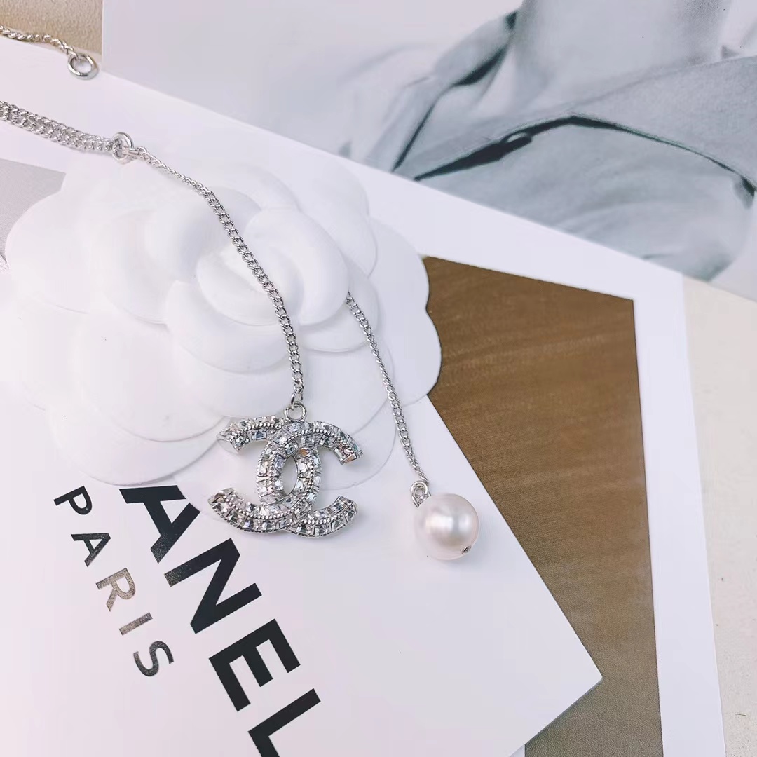 Replica Chanel Silver Color Tassel Pendant Necklace