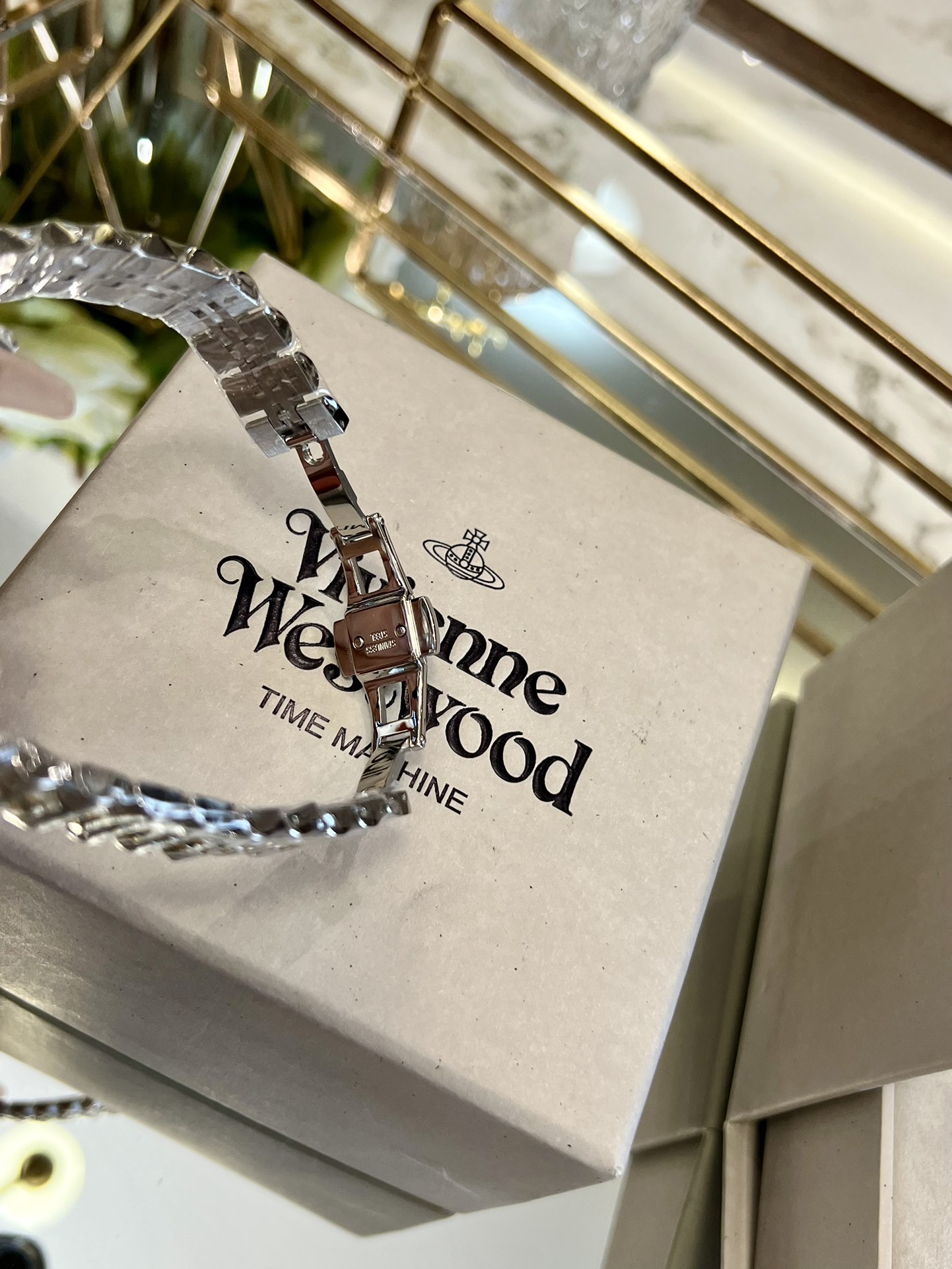 Replica Vivienne Westwood Silver Gold Mixed Color Band Watch - 30MM