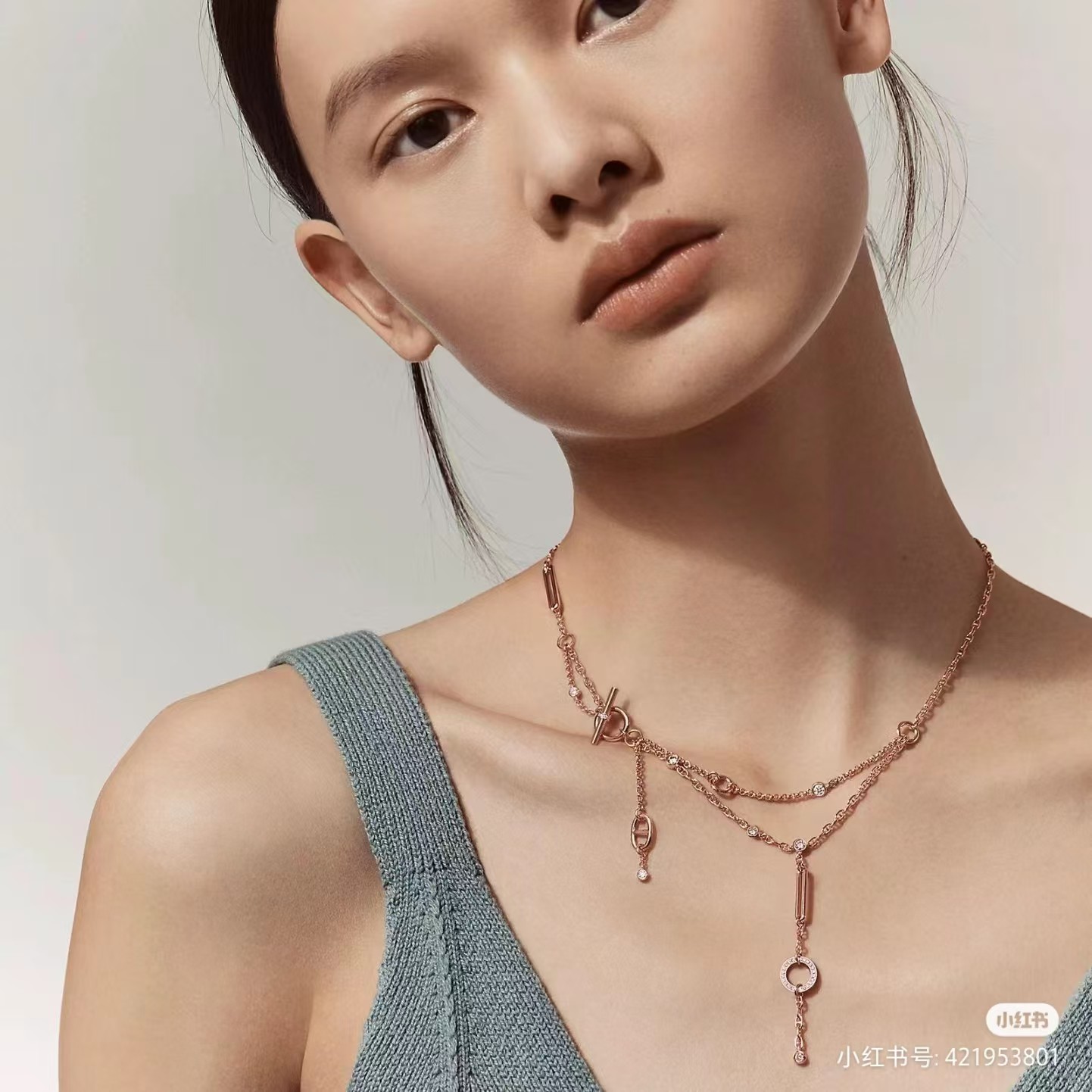 Replica Hermes Drop Pendant Y Necklace