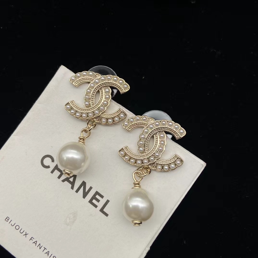 Replica Chanel Pearl Drop Earrings