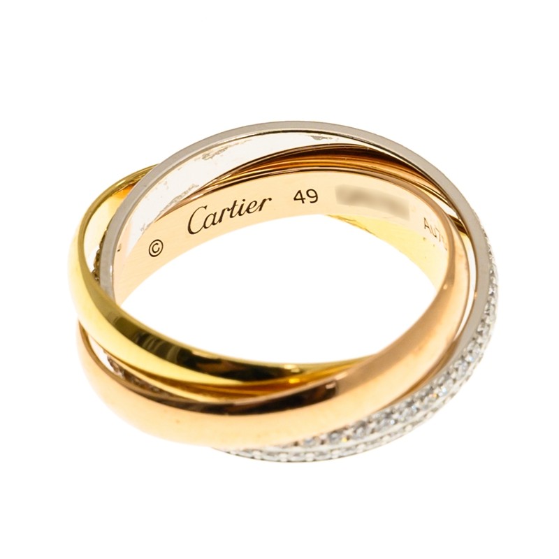 Replica NEW CARTIER TRINITY RING B4086049 18kt ROSE GOLD & WHITE GOLD & YELLOW GOLD PINK GOLD/SILVER