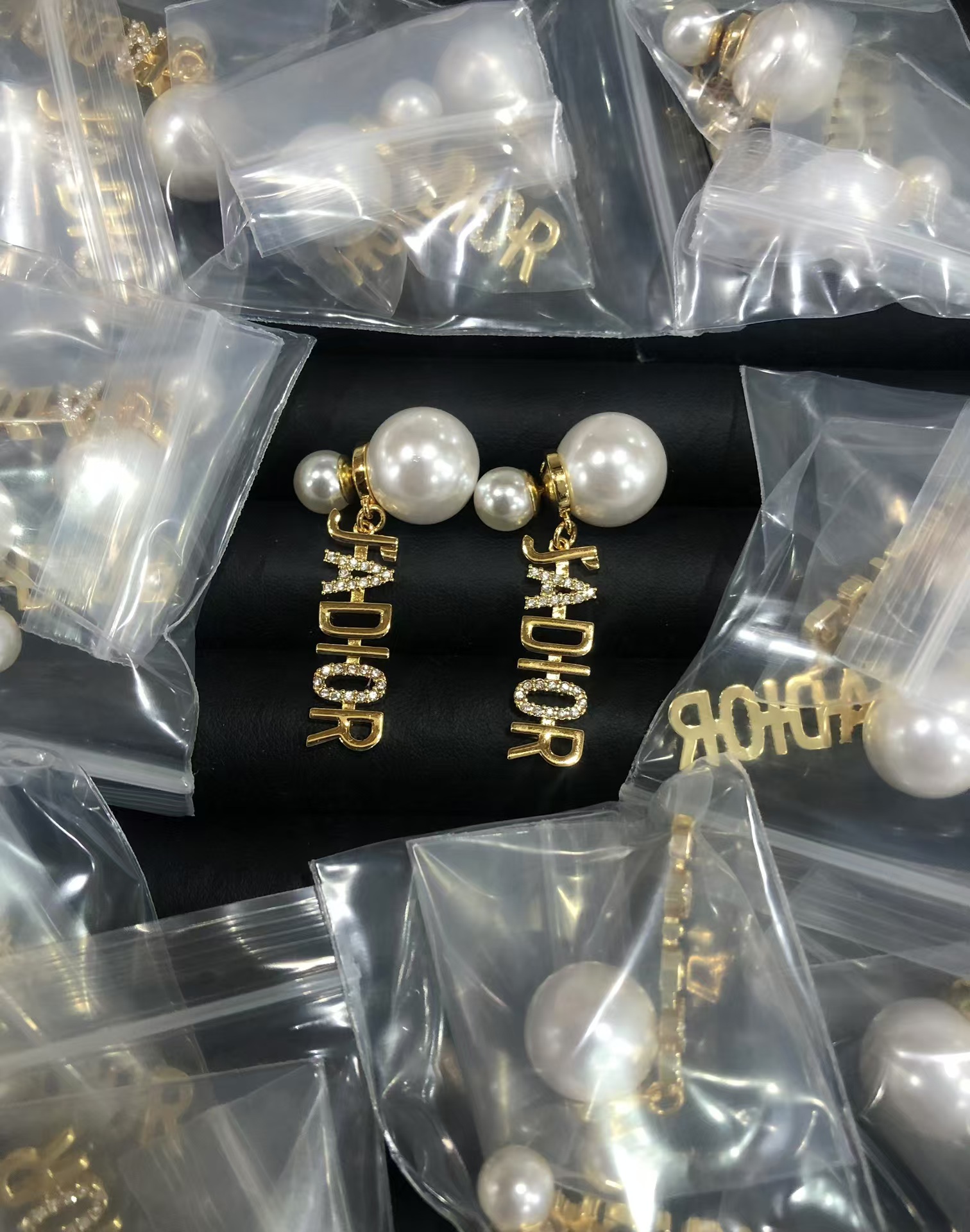 Replica Dior JADIOR Front Back Pearl Earrings