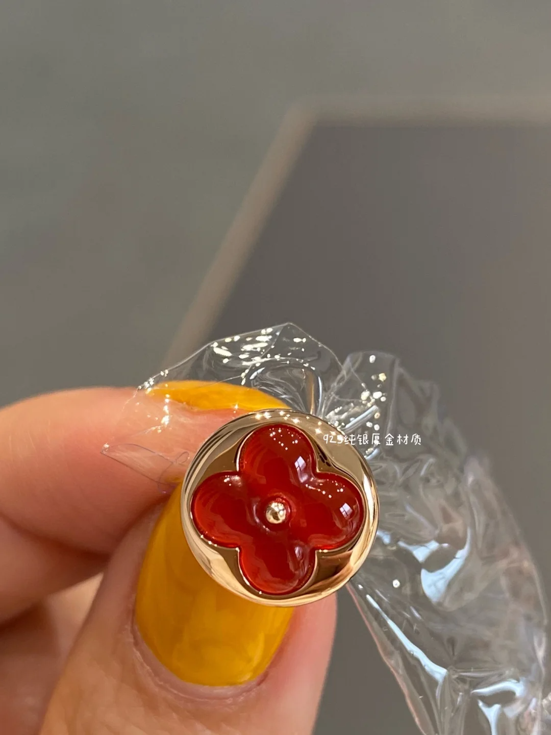 Replica Louis Vuitton AB Asymmetric Red Carnelian Earrings