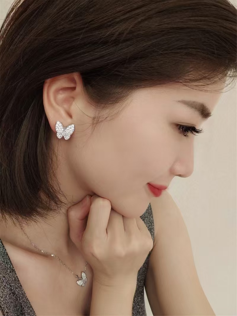 Replica Van Cleef & Arpels Two Butterfly Earrings