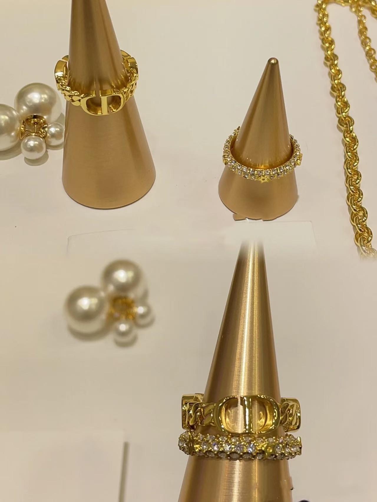 Replica Dior CD Star Stacking Rings - 2 Pieces