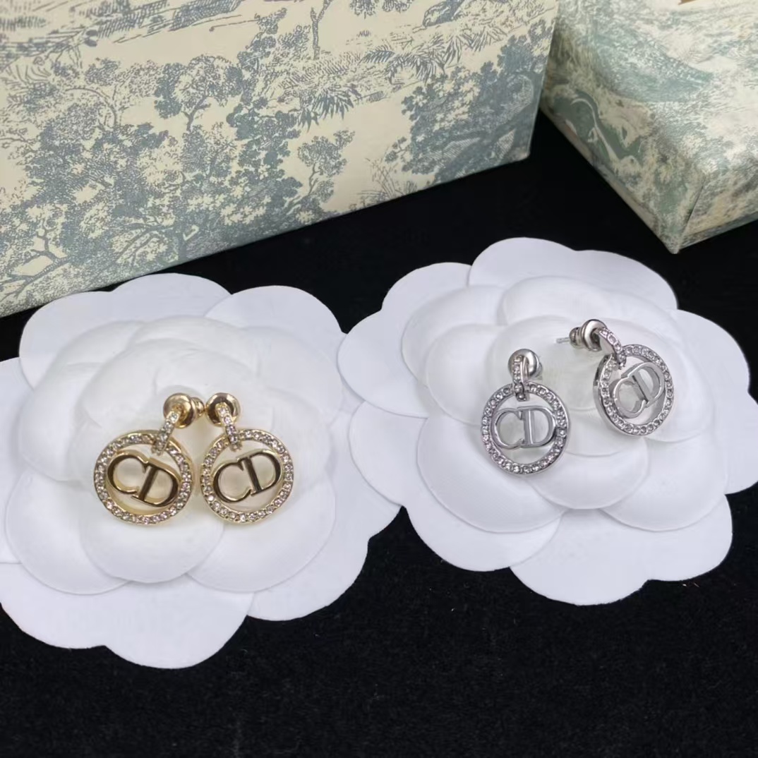 Replica Dior Round Hoop CD Earrings