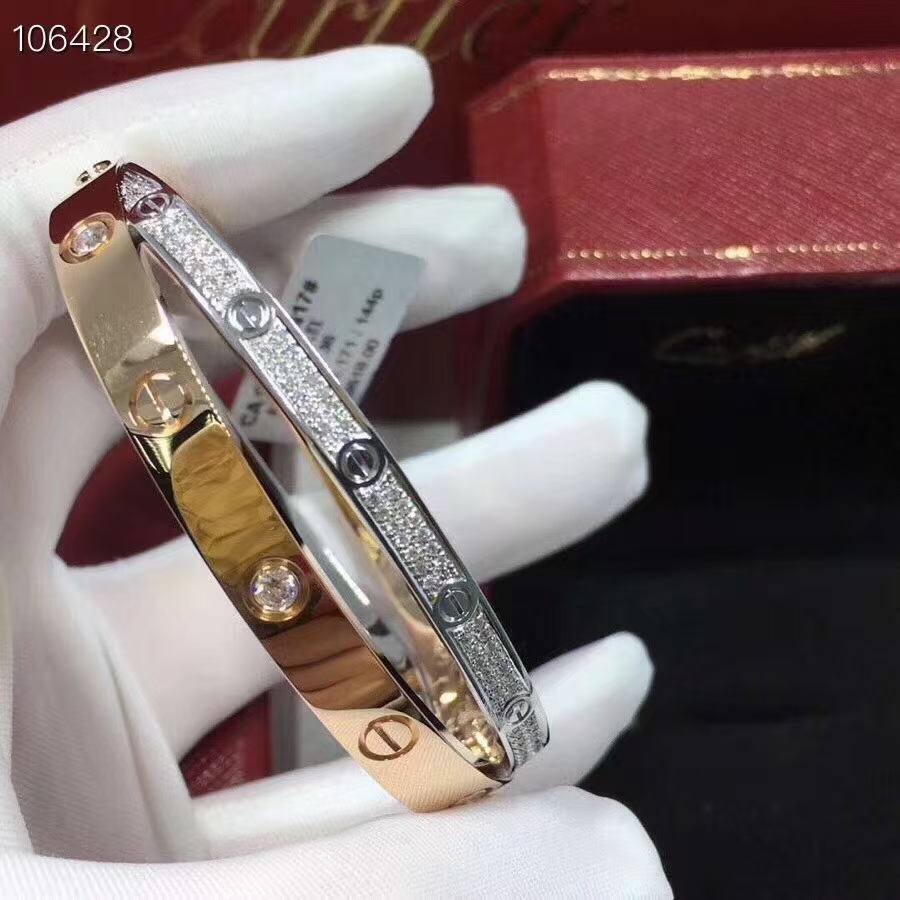 Replica Cartier Cross Mixed Metal Color LOVE Bracelet