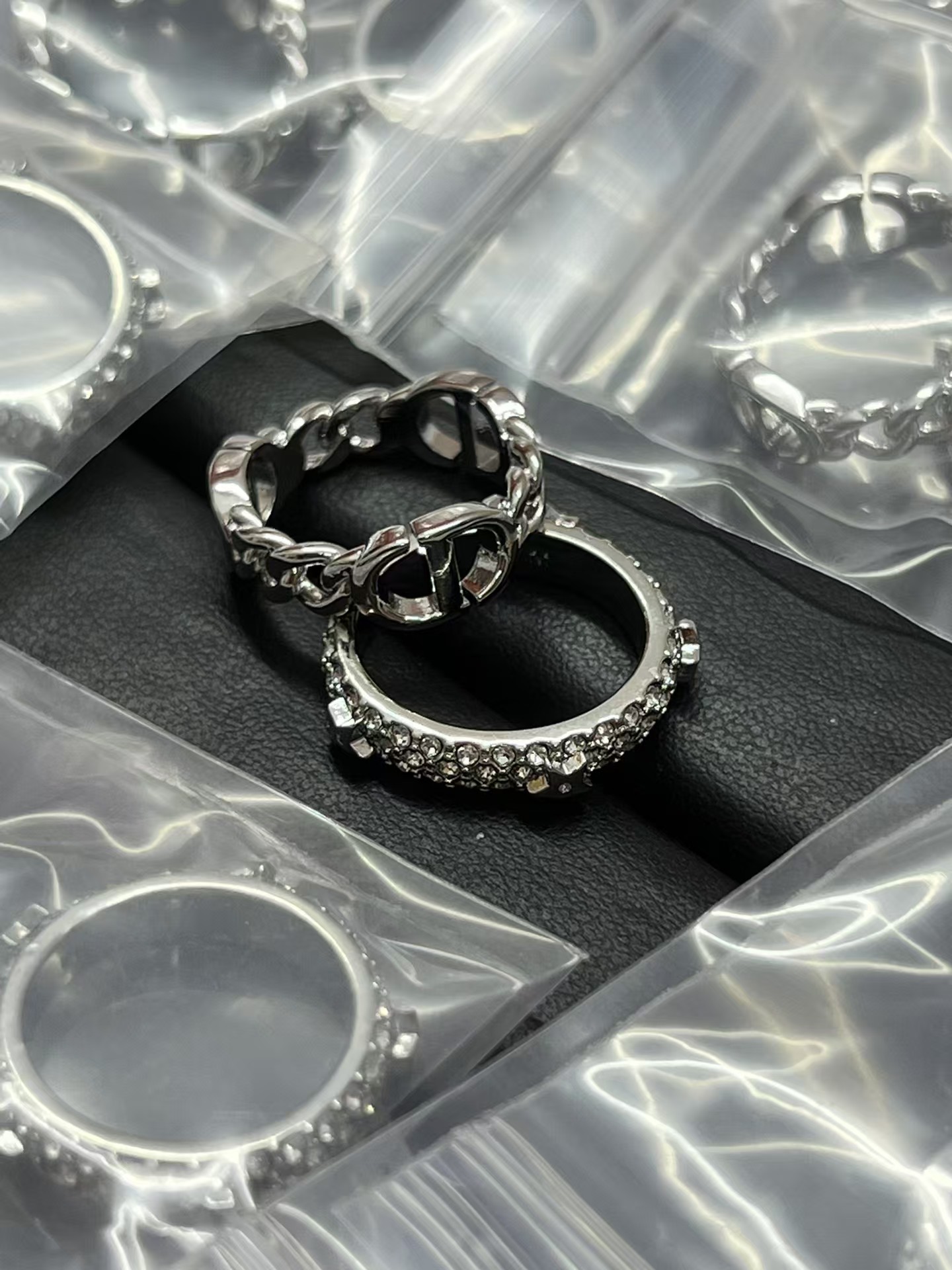Replica Dior CD Star Stacking Rings - 2 Pieces