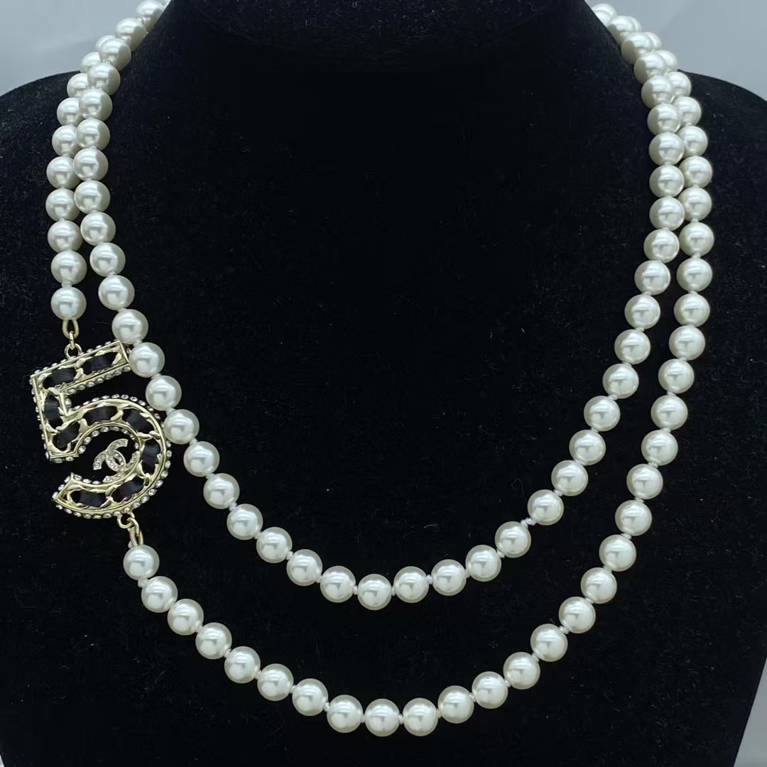 Replica Chanel Two Rows NO.5 Pearl Necklace