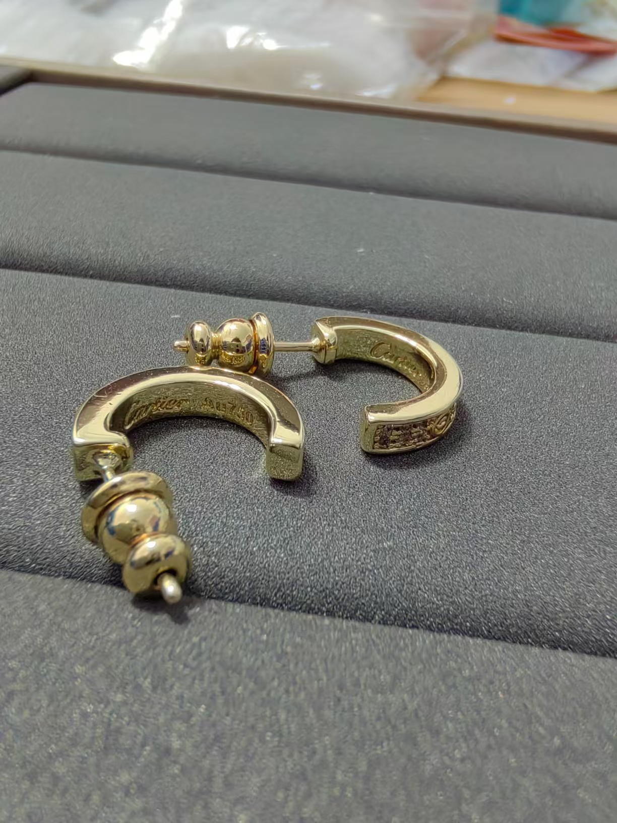 Replica Cartier C Shape Earrings