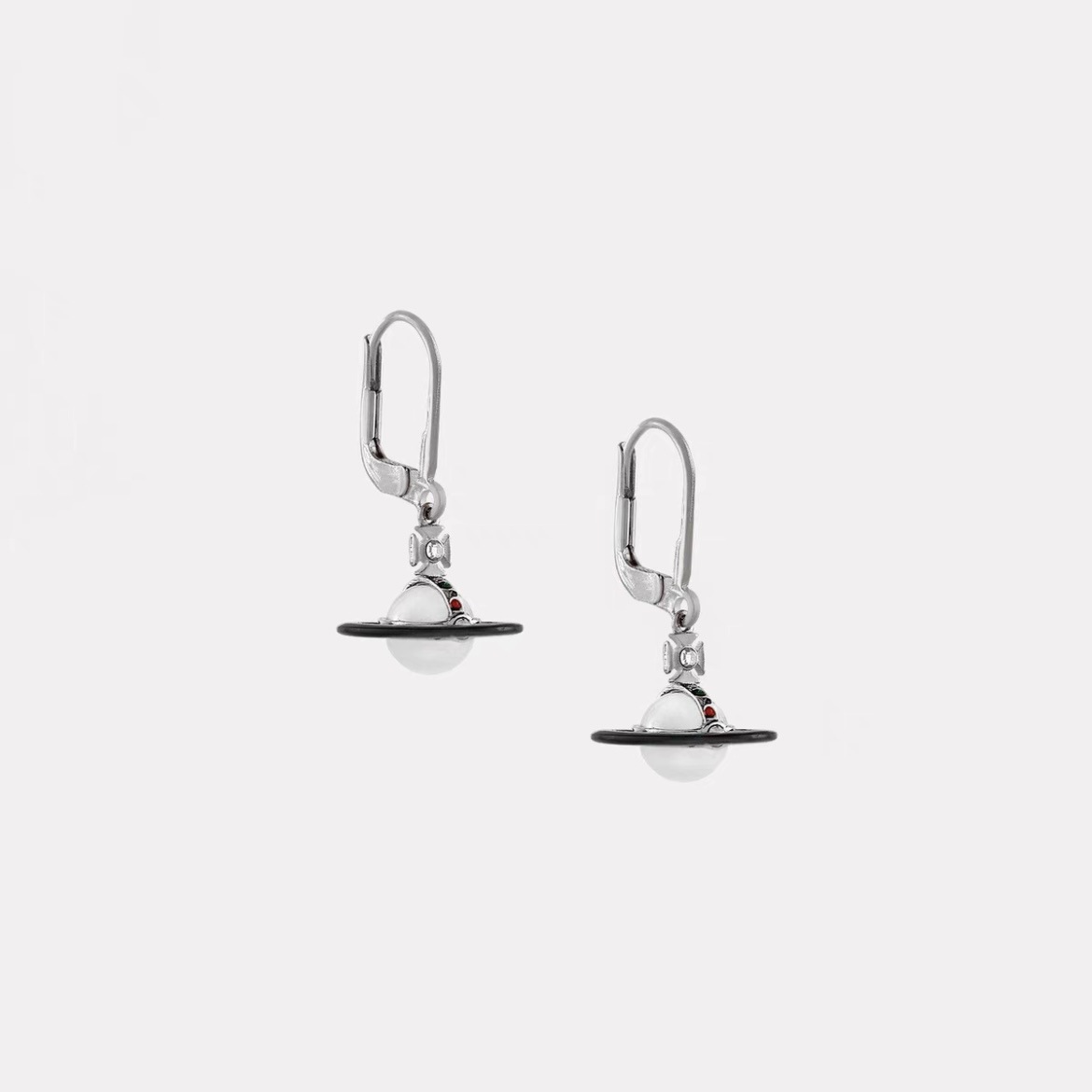 Replica Vivienne Westwood Enamel Pink Blue Black Saturn Earrings