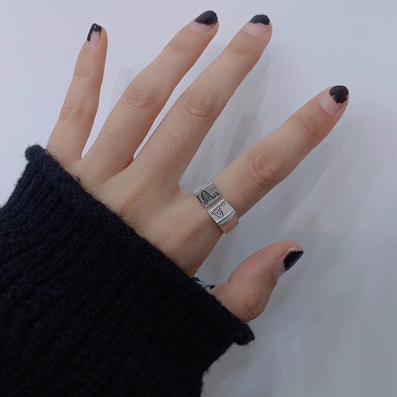 replica Vivienne Westwood Punk Unisex Style Wide Band Stamped Saturn Couple Ring