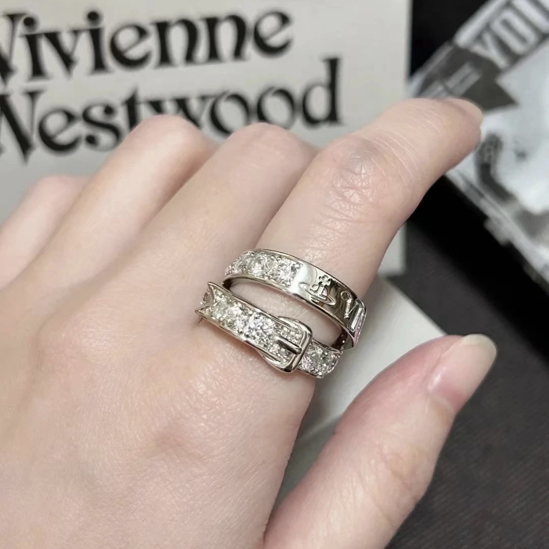 Replica Vivienne Westwood Unisex Style Belt Saturn Couple Ring
