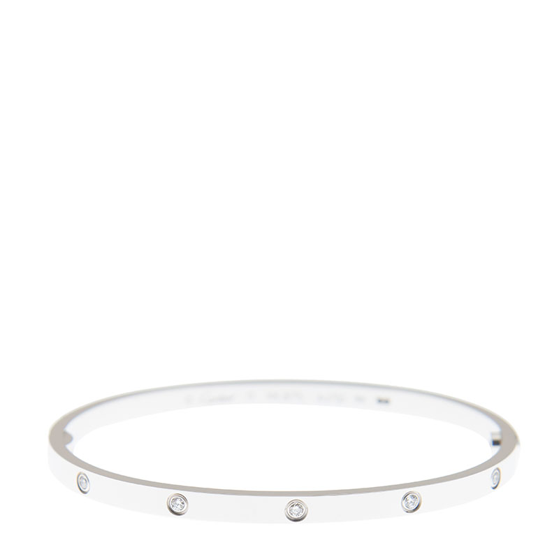 Replica NEW CARTIER LOVE BRACELET B6048018 18kt WHITE GOLD & DIAMONDS  SILVER
