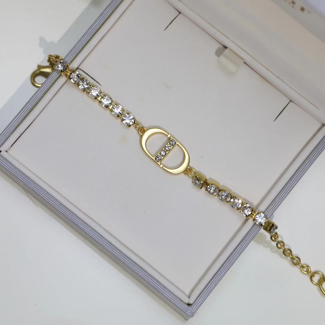 Replica Dior Rhinestone CD Bracelet
