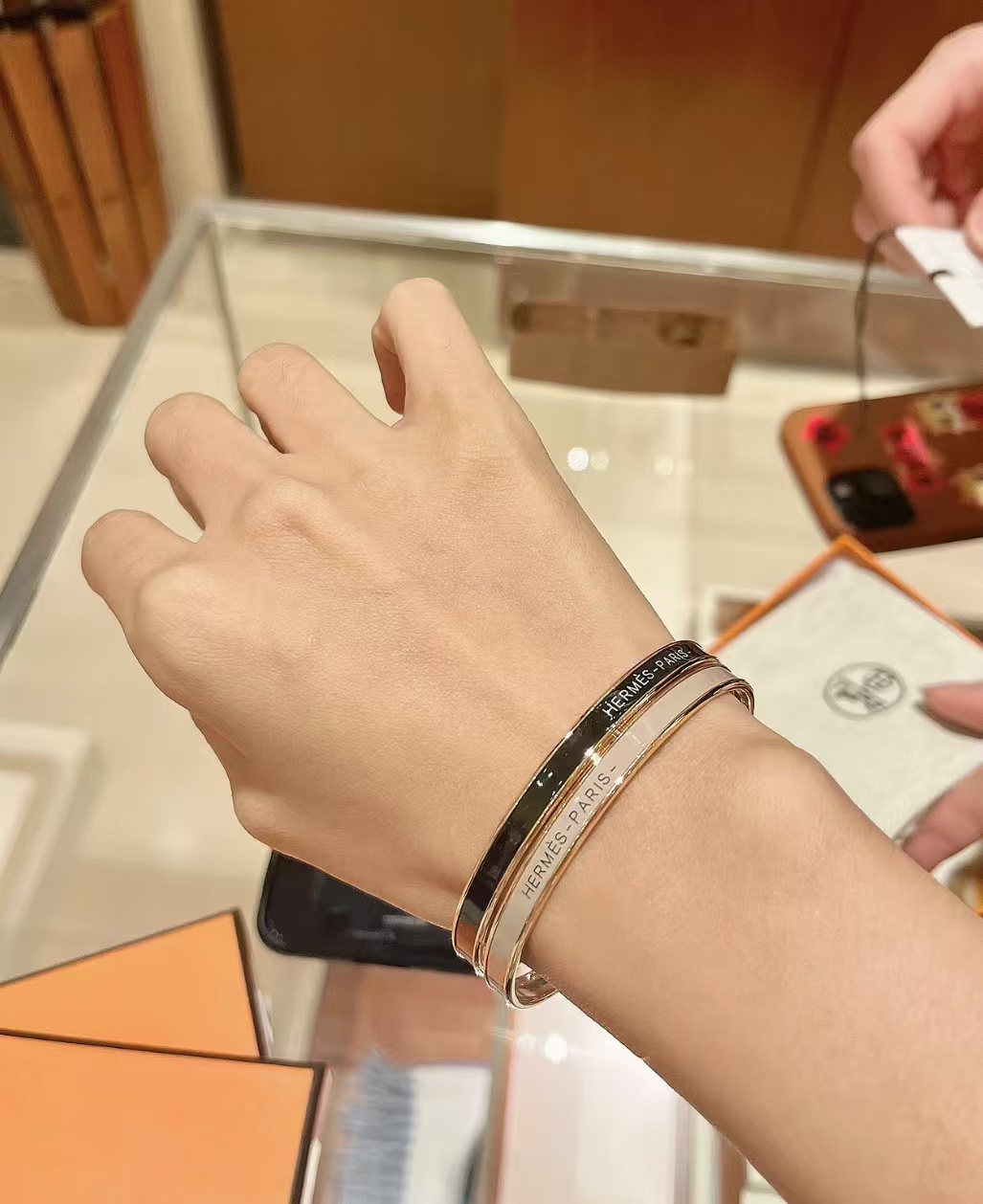 Replica Hermes Colorful Enamel Bracelet