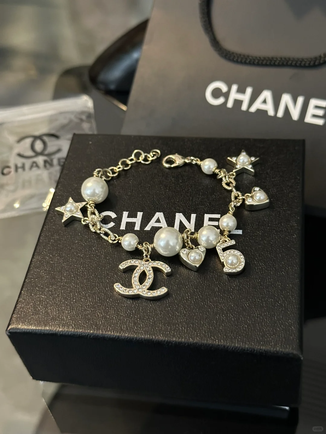 Replica Chanel Heart Star NO.5 Pearl Bracelet
