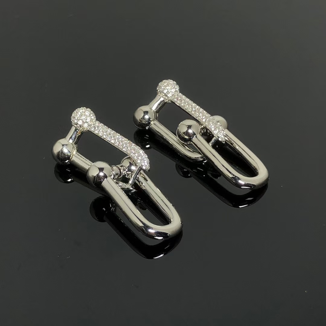 Replica Tiffany HardWear Link Earrings (with diamonds)
