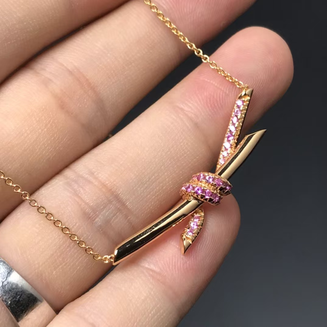Replica Tiffany Knot Pendant Necklace