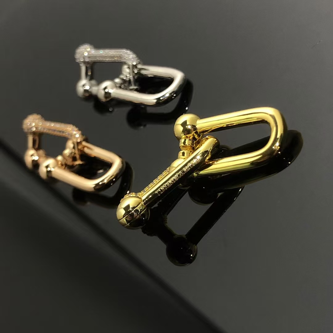 Replica Tiffany HardWear Link Earrings (with diamonds)