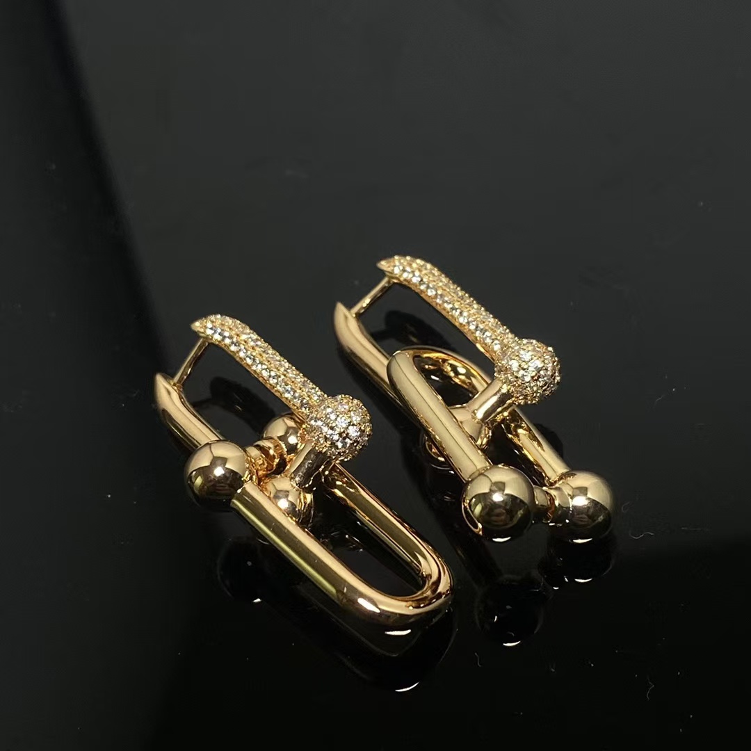 Replica Tiffany HardWear Link Earrings (with diamonds)