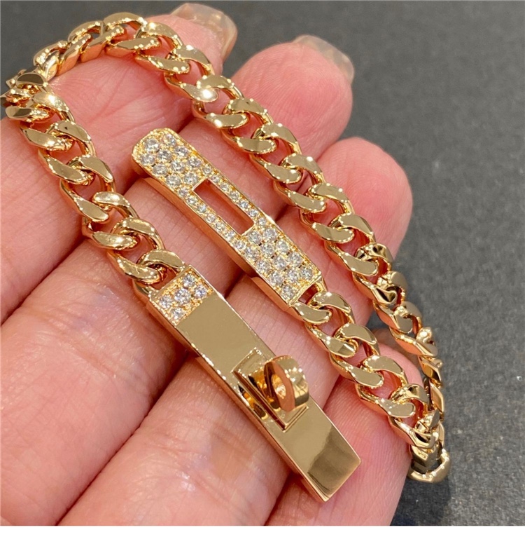 Replica Hermes Cuban Chain Pig Nose Bracelet