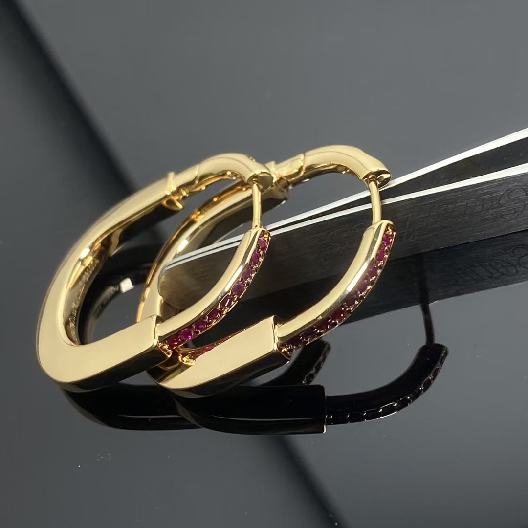 Replica Tiffany Pink Diamond Lock Earrings