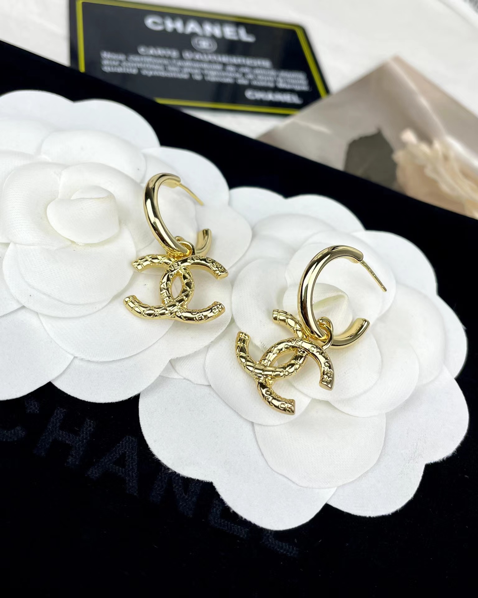 Replica Chanel Golden Double C Earrings
