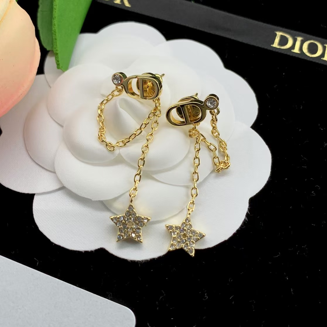 Replica Dior Star Dangle Long Earrings