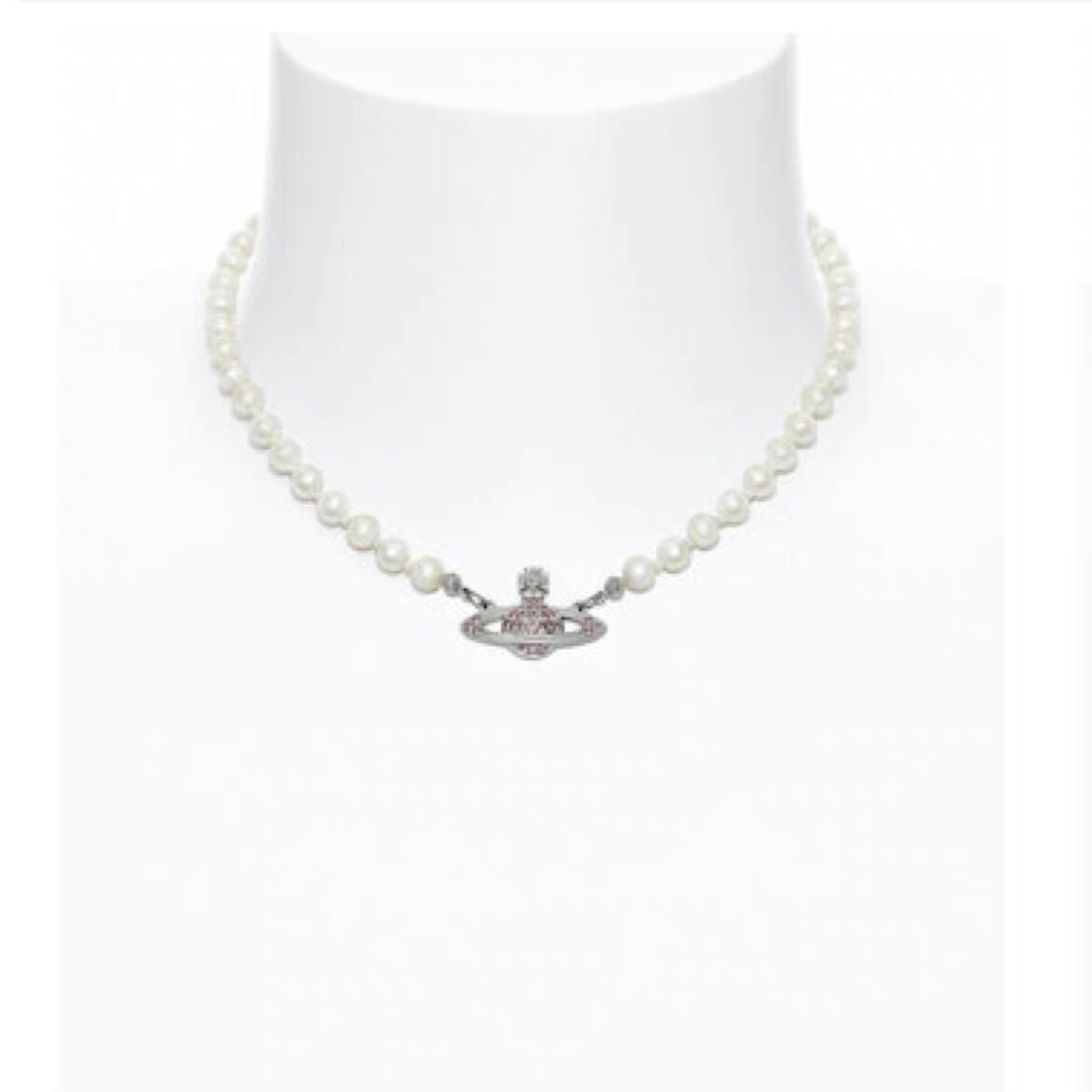Replica Vivienne Westwood Pink Saturn Necklace